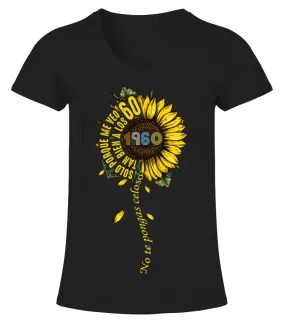 1960 : No te pongas celoso solo porqûe me veo ban bien a los 60 Camiseta cuello pico Mujer