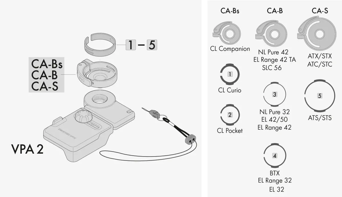 ANILLA ADAPTADORA SWAROVSKI OPTIK VPA 2 + CAS PARA BINOCULARES Y TELECOPIOS