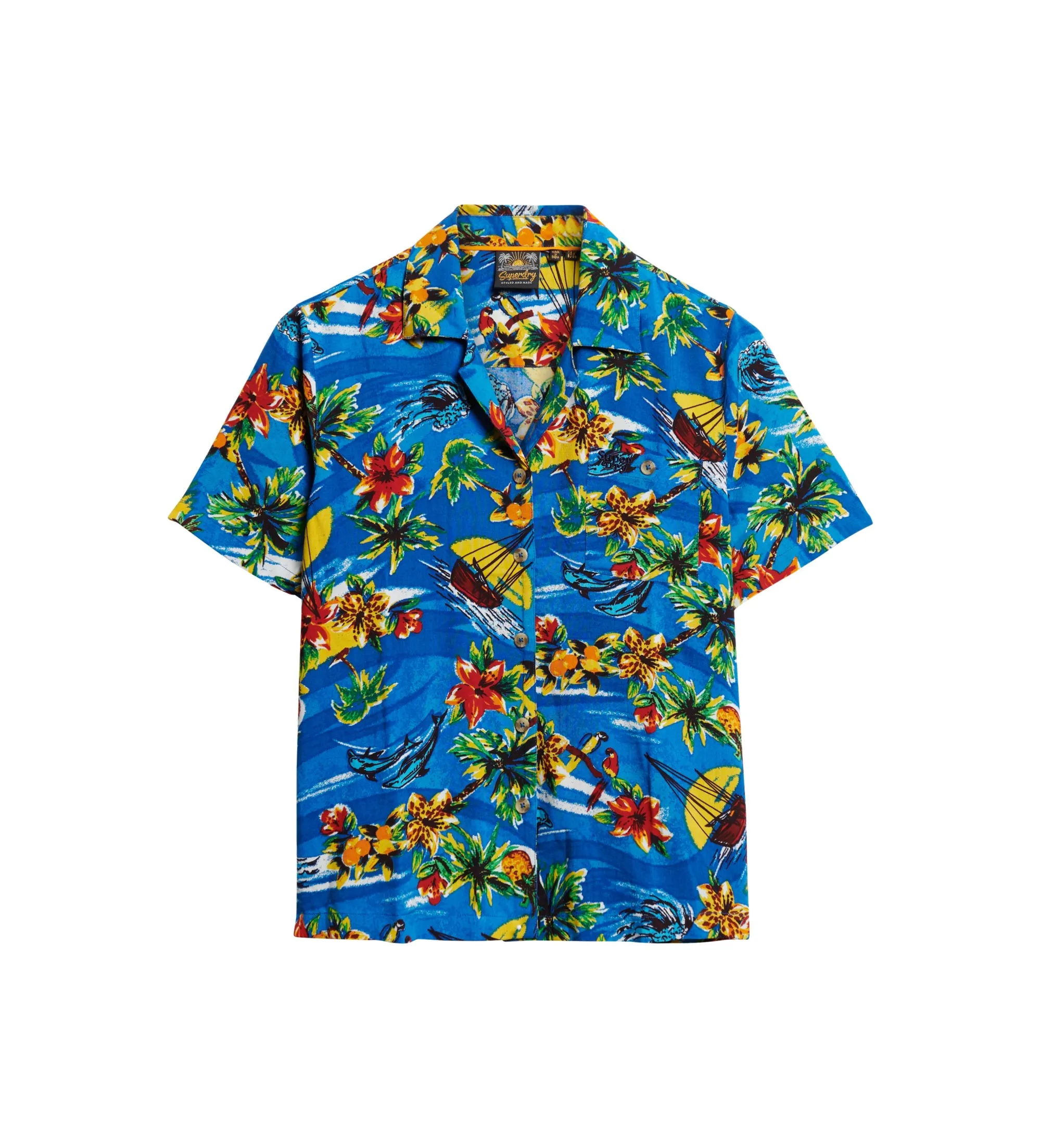 Camisa Beach Resort azul