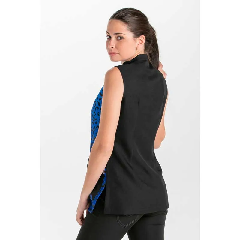 CASACA SIN MANGAS ANIMAL PRINT AZUL  DYNEKE