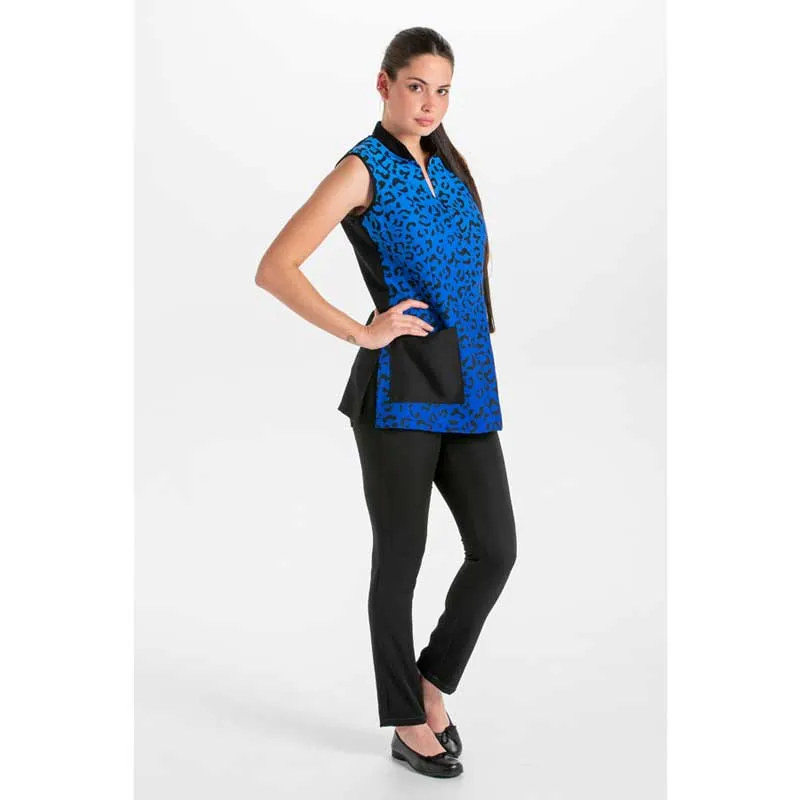 CASACA SIN MANGAS ANIMAL PRINT AZUL  DYNEKE