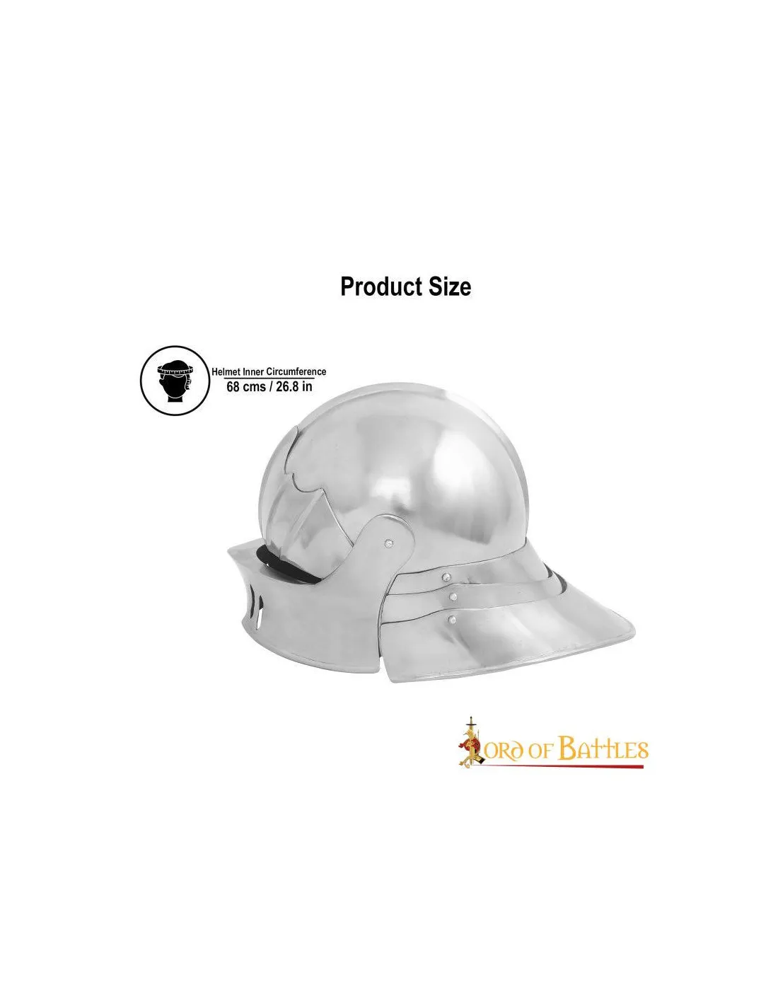 Casco alemán Sallet acero, siglo XV