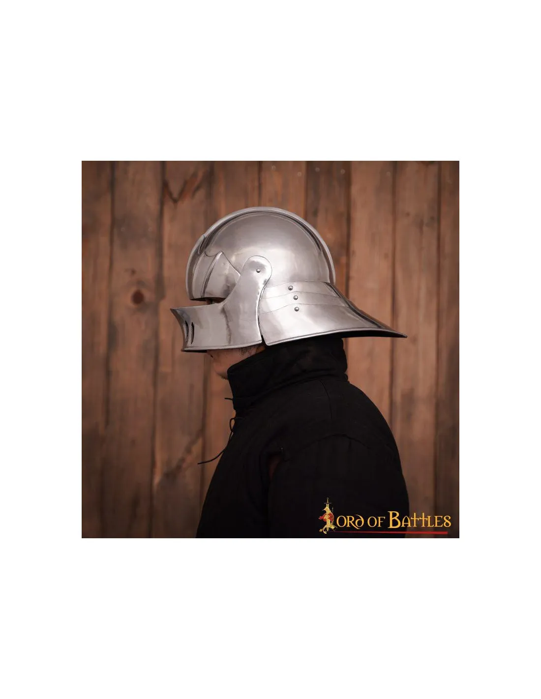 Casco alemán Sallet acero, siglo XV