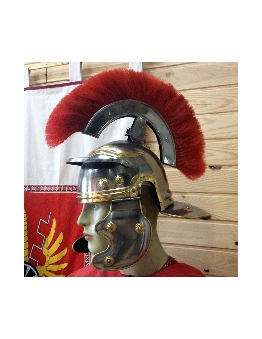 Casco Centurión Romano con penacho frontal