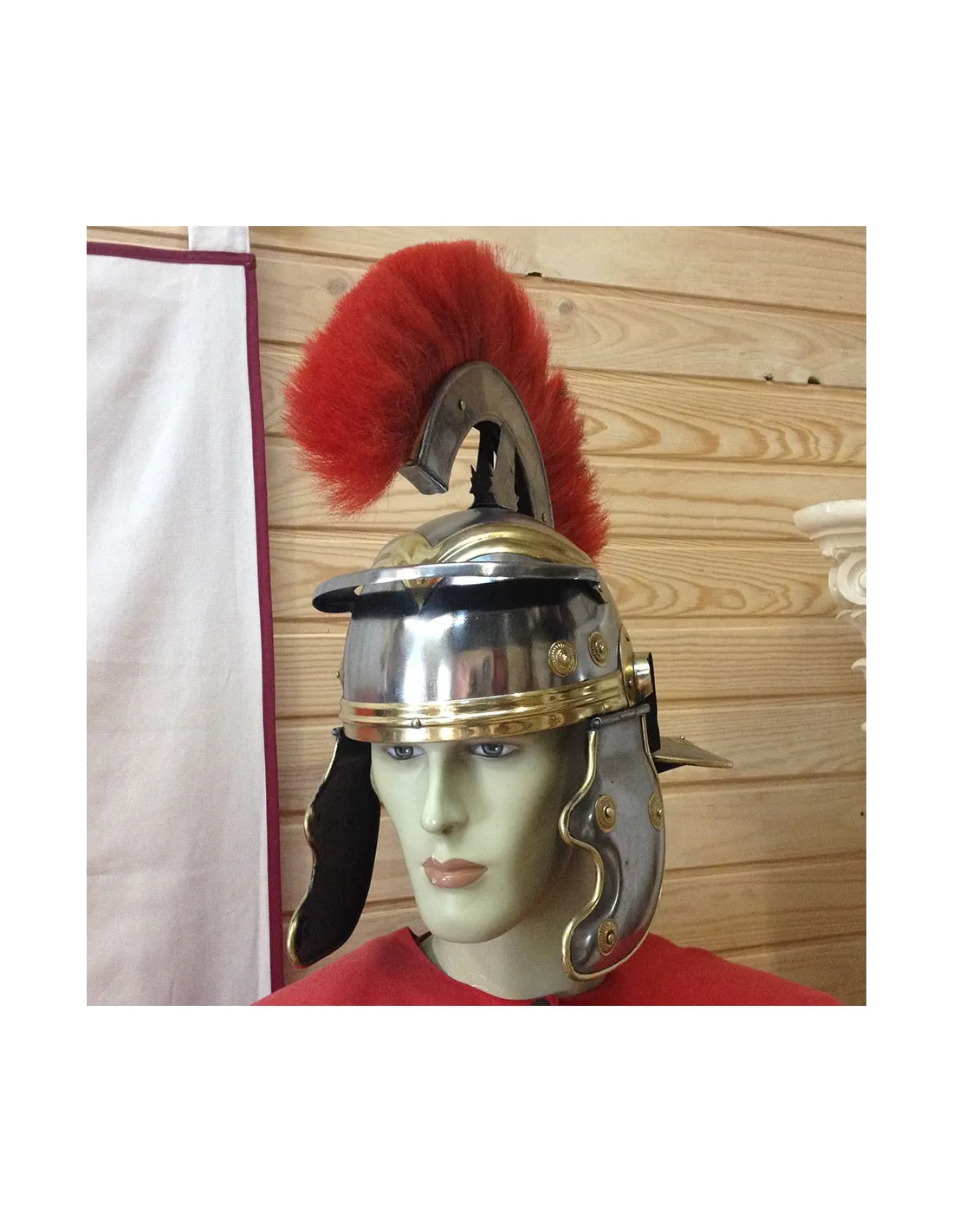 Casco Centurión Romano con penacho frontal