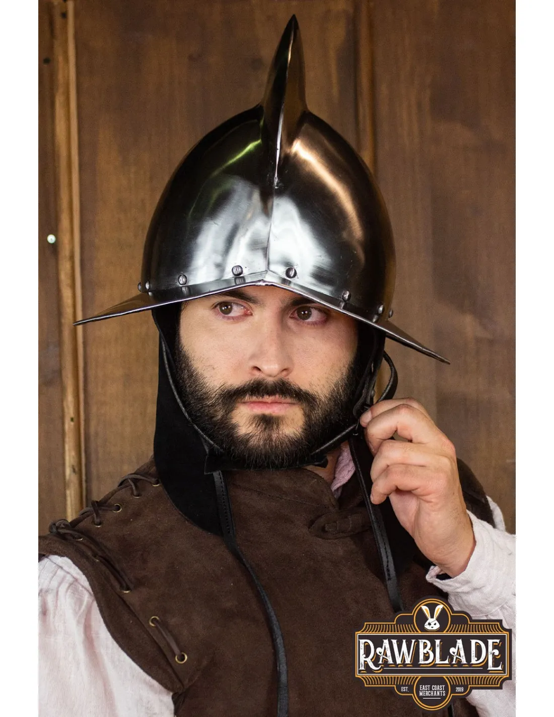 CASCO MORRIóN CASTELLóN DE CONQUISTADOR ESPAñOL, SIGLOS XVXVI