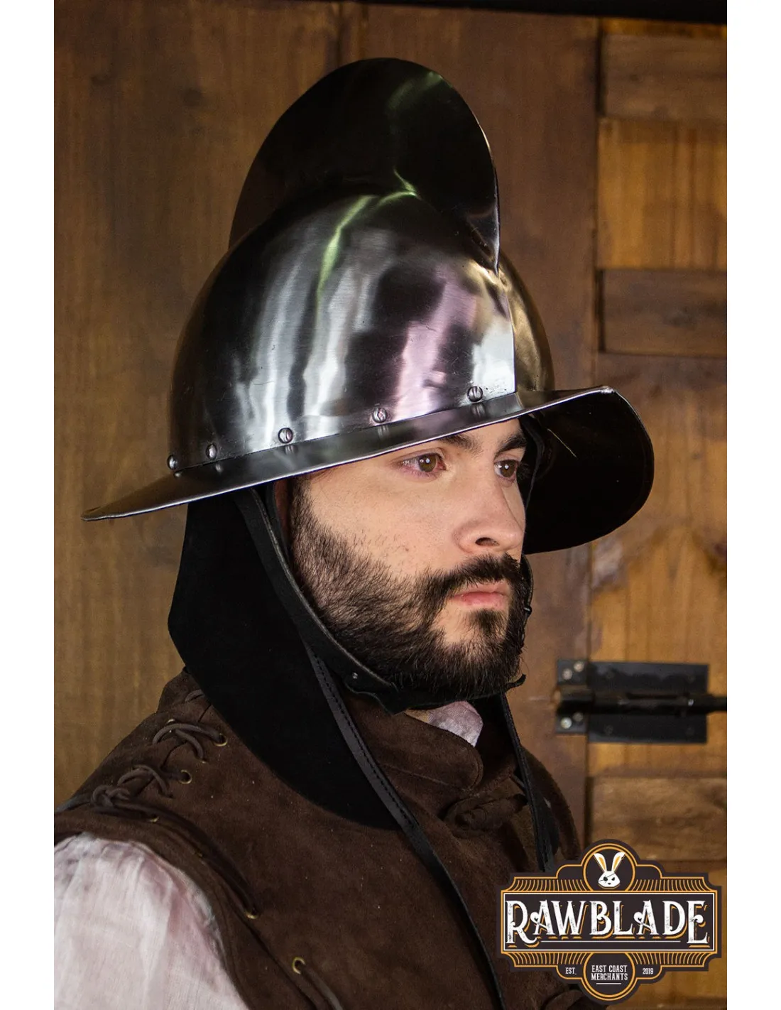 CASCO MORRIóN CASTELLóN DE CONQUISTADOR ESPAñOL, SIGLOS XVXVI