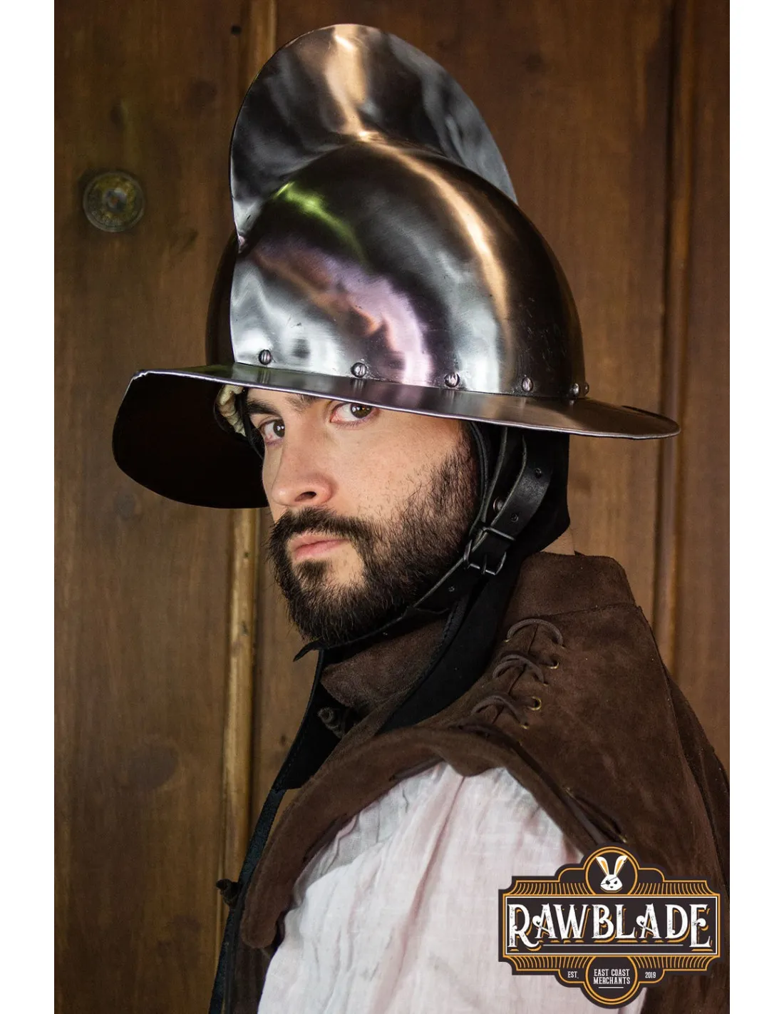CASCO MORRIóN CASTELLóN DE CONQUISTADOR ESPAñOL, SIGLOS XVXVI