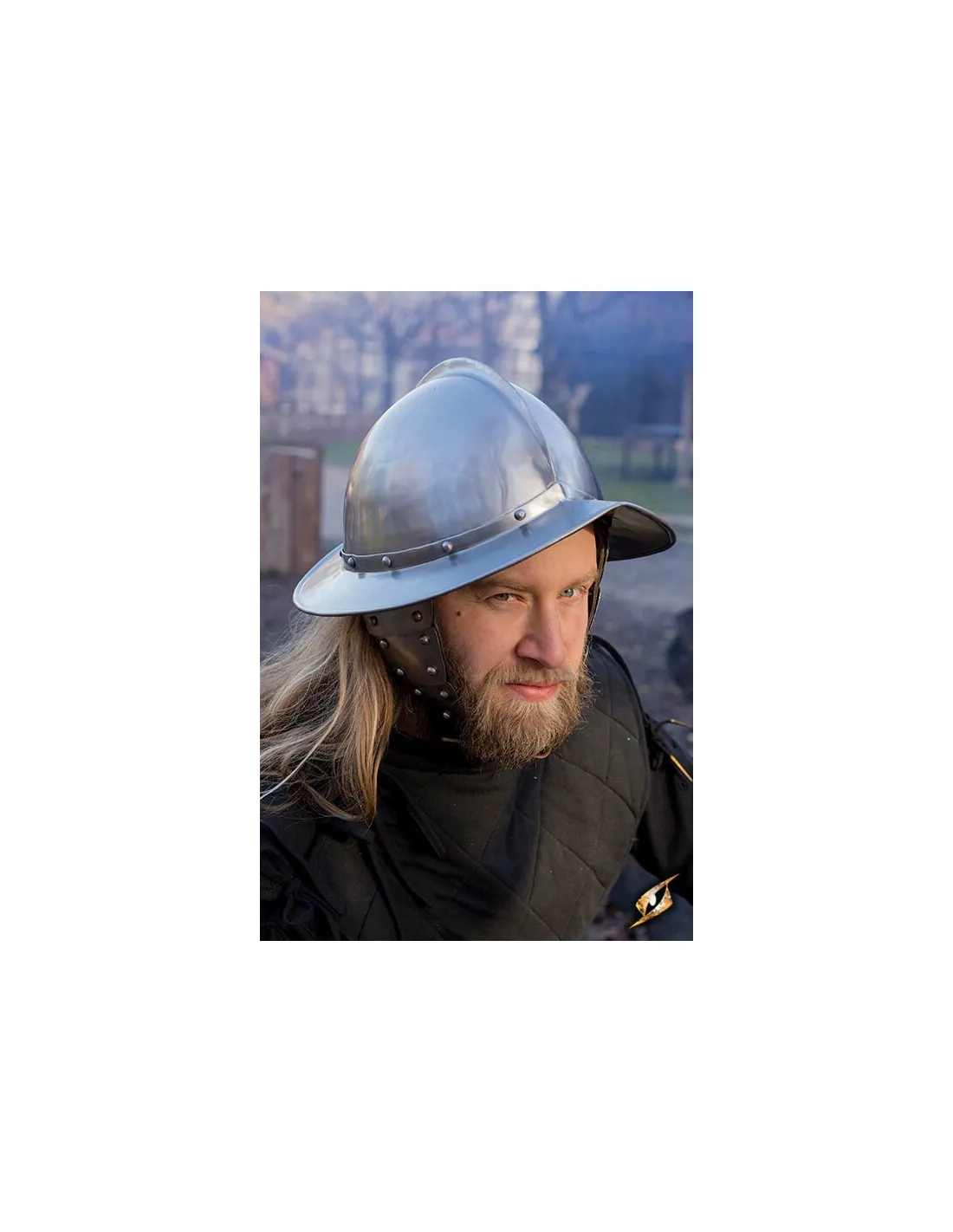 Casco Morrión de la serie Soberana Epic Armoury, acabado pulido