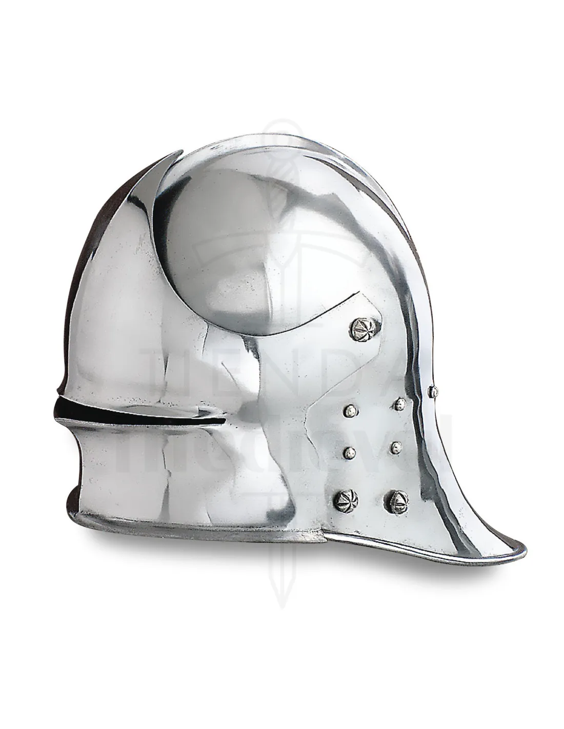 Casco Sallet Alemán en acero pulido, siglo XV