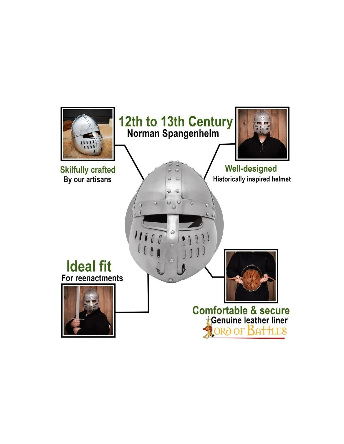 CASCO SPANGENHELM CABALLERO NORMANDO, S. XIIXIII