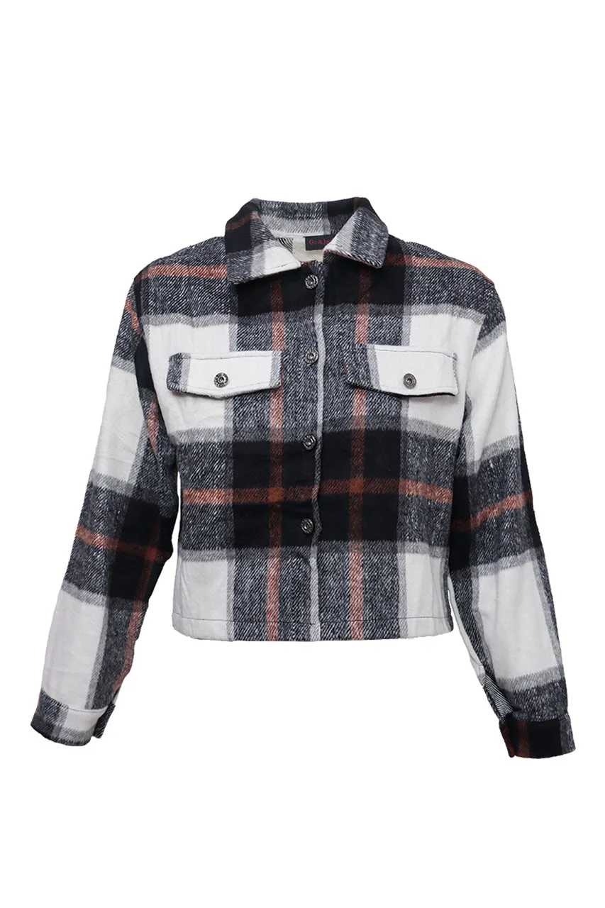 Chamarra de Cuadros para Mujer Jackies CH27918