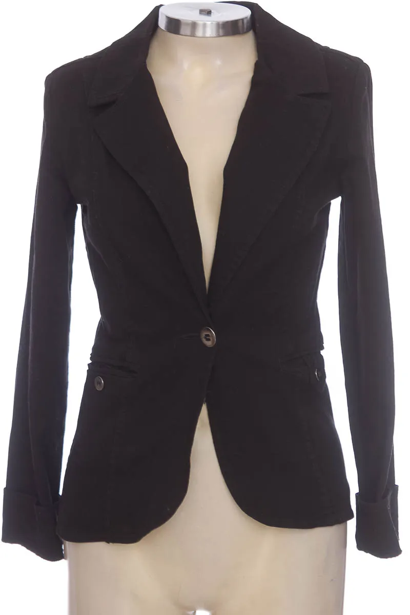 CHAQUETA / ABRIGO COLOR NEGRO  BESO DE COCO