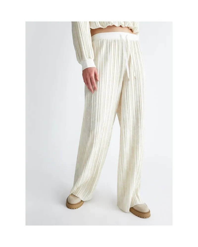 COPIA LIU JO  TA4058 JS579 LT. IVORY GOLD  FELPA PLISS é