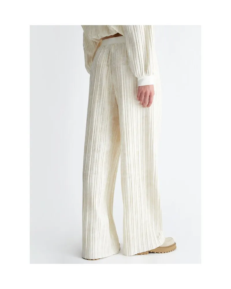 COPIA LIU JO  TA4058 JS579 LT. IVORY GOLD  FELPA PLISS é