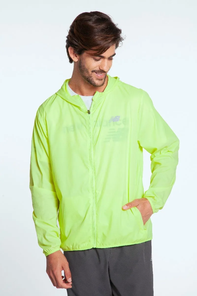 Cortaviento Running  Hombre New Balance Accelerate Empacable Amarillo