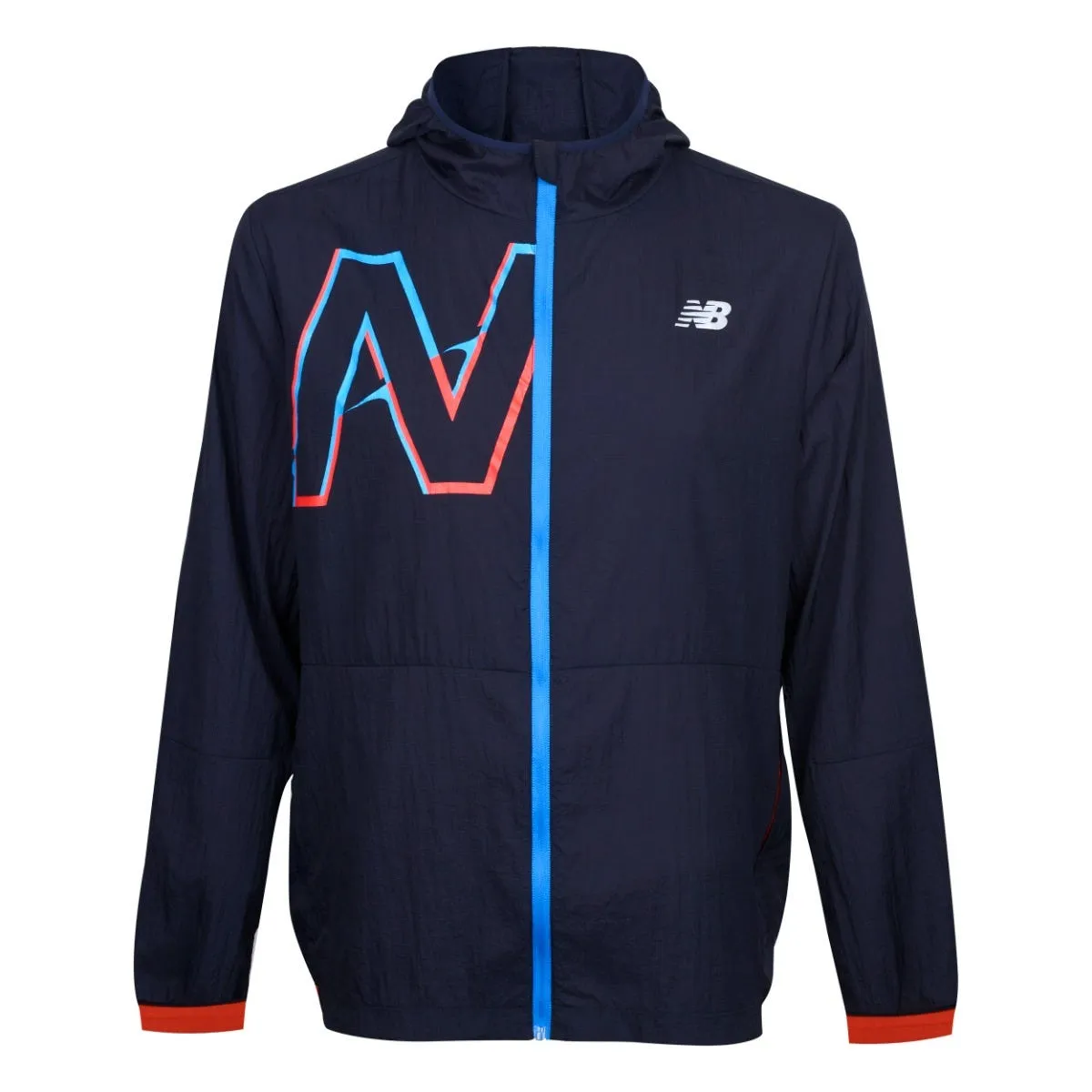 Cortavientos Running Hombre New Balance Empacable Azul 