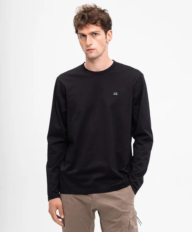 C.P. Company Black longsleeve with logo patch