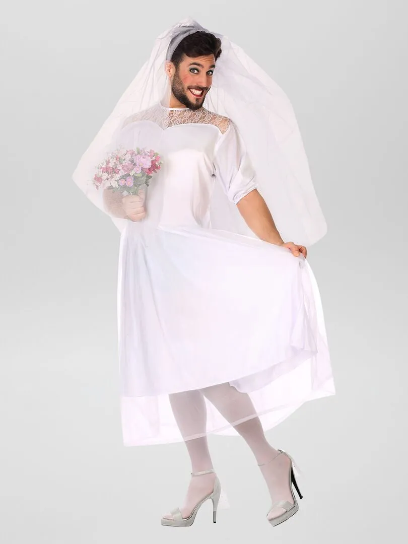 DISFRAZ DE NOVIA   2 PIEZAS  BLANCO