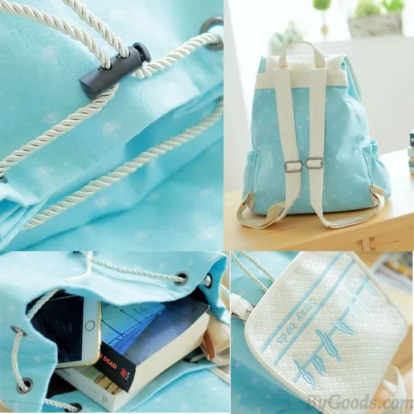  Fresh Cute Bird Printing Dot College Backapack