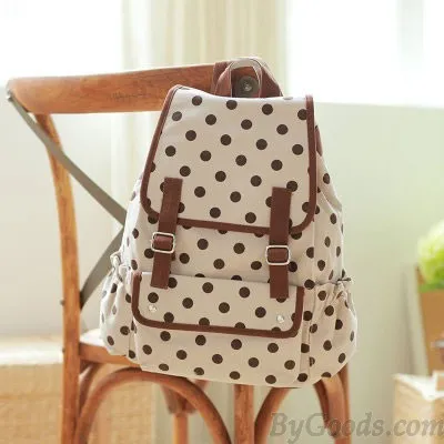 Fresh Cute Bird Printing Dot College Backapack