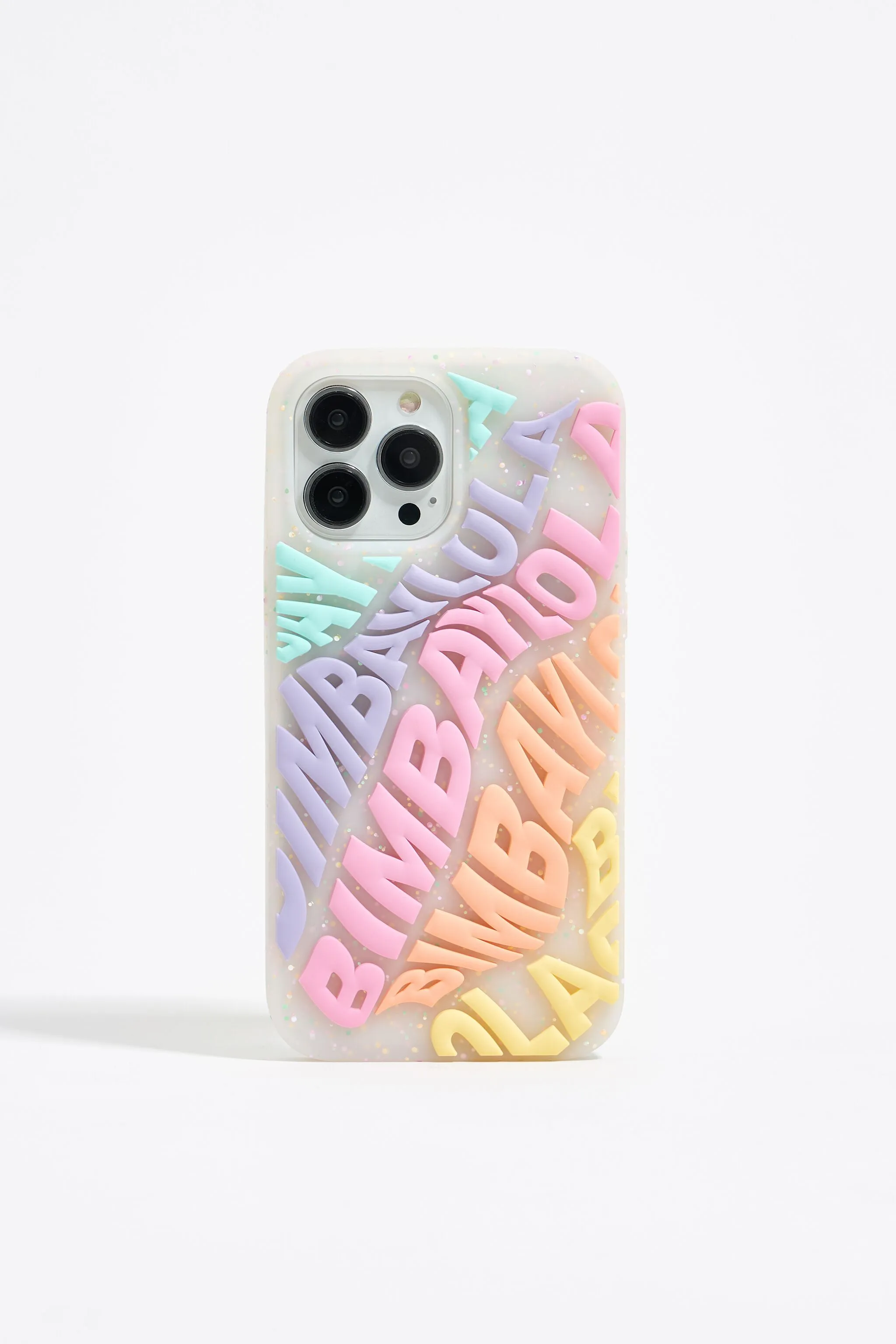 Funda iPhone 13 Pro Max silicona logo multicolor