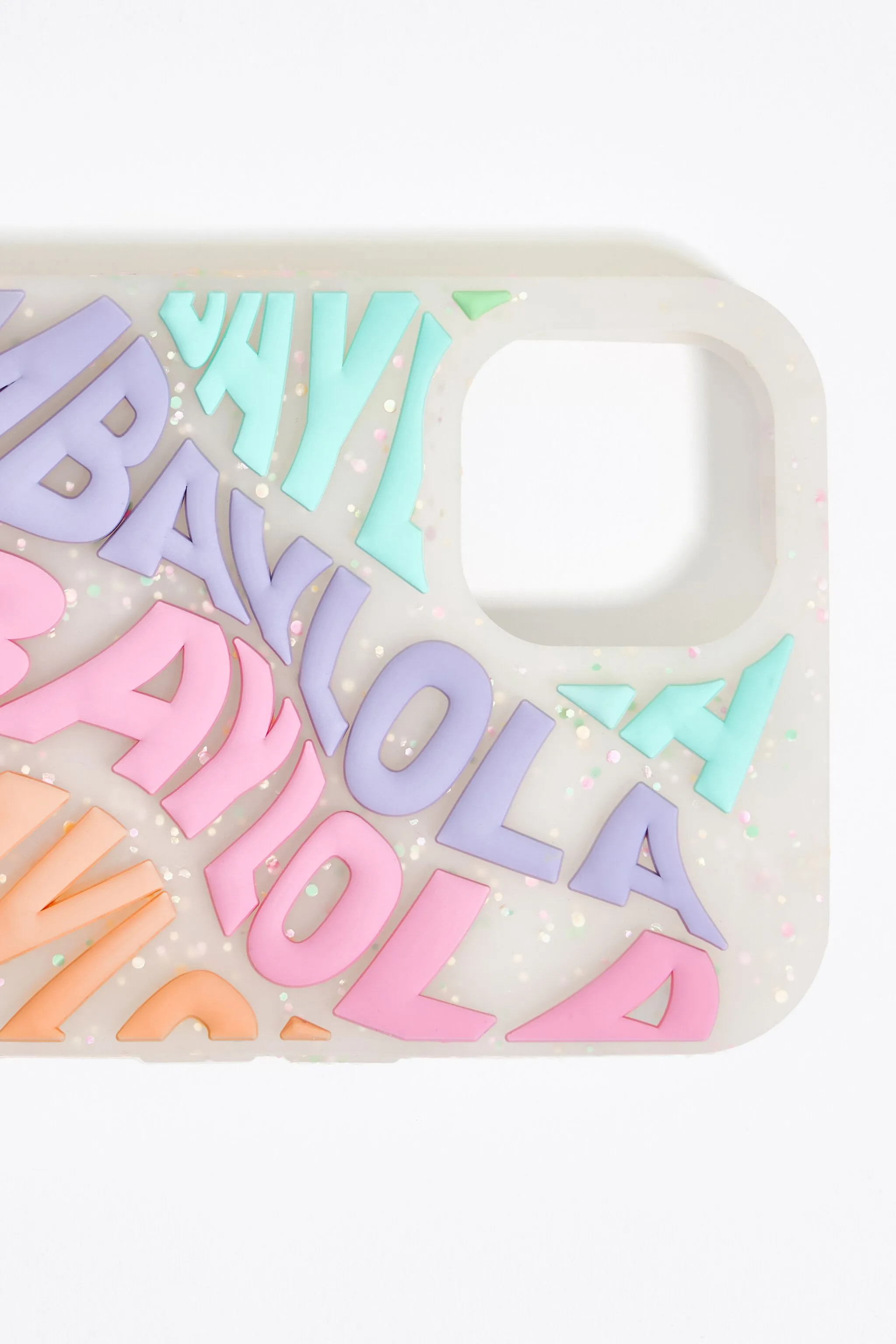 Funda iPhone 13 Pro Max silicona logo multicolor