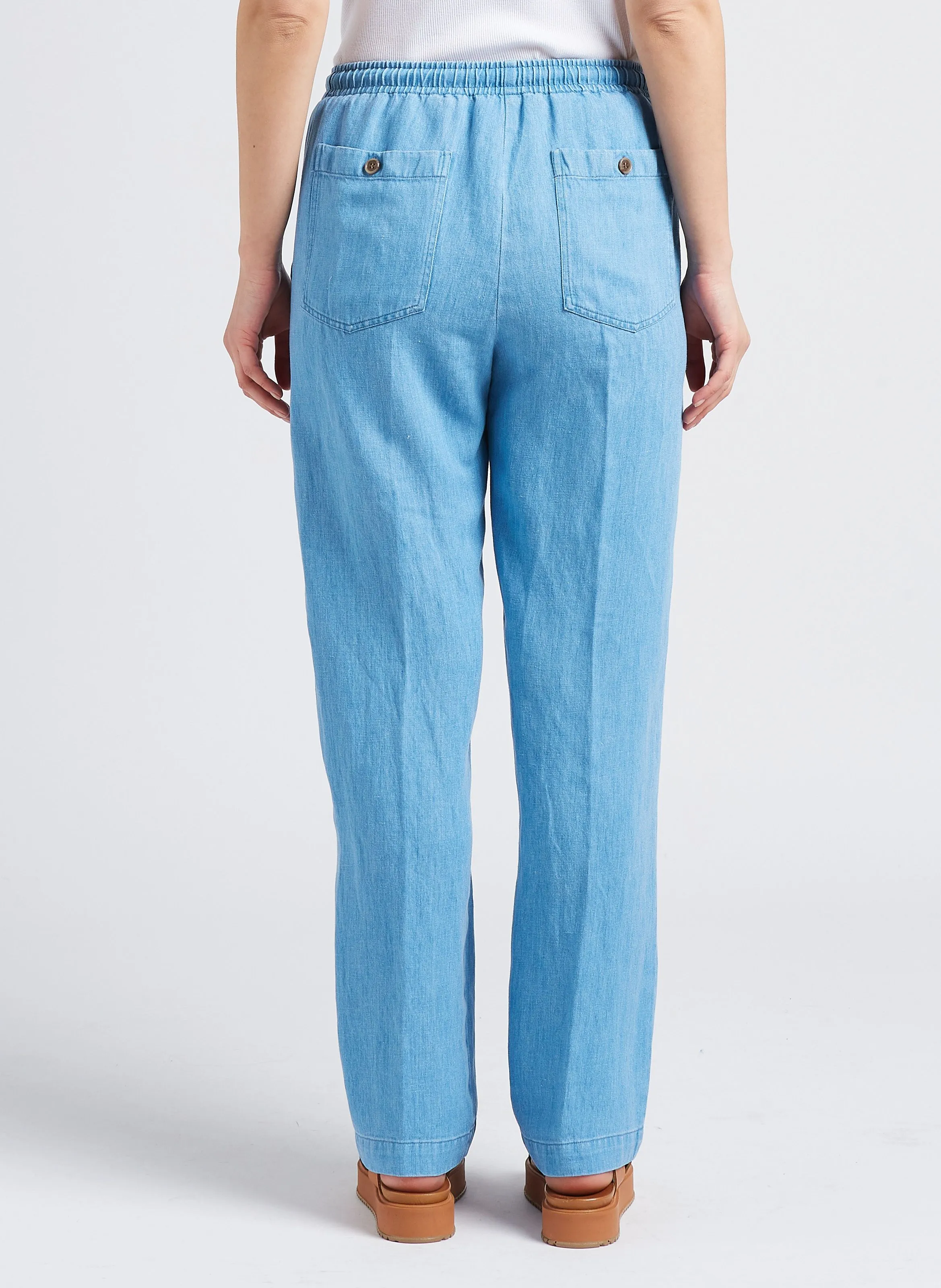 HARTFORD POMA  PANTALóN RECTO EN AZUL