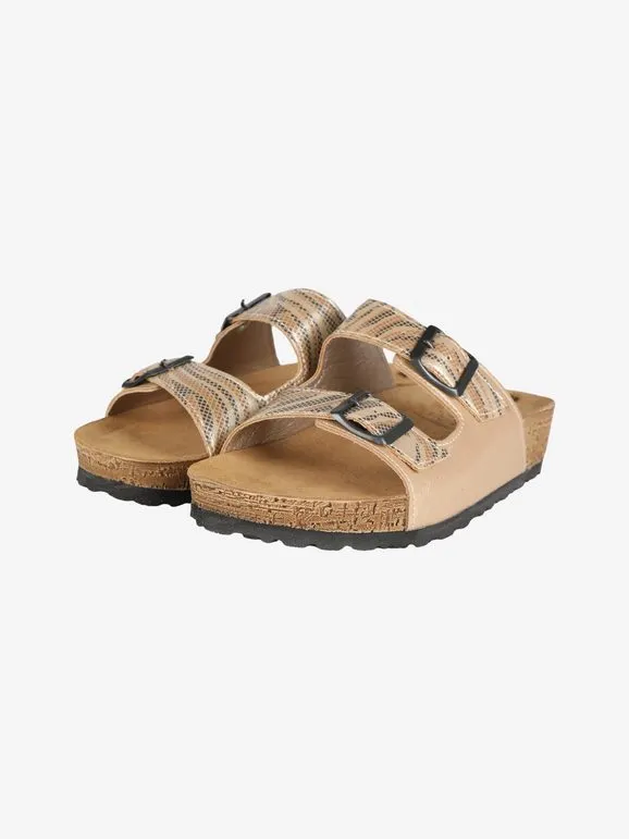 Inblu Babuchas de mujer con estampado y tiras