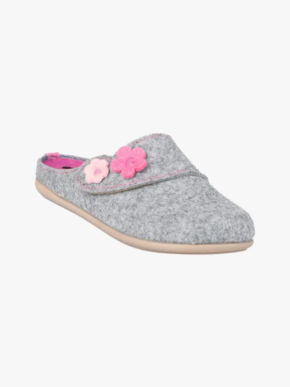 Inblu Babuchas mujer de fieltro con lágrima