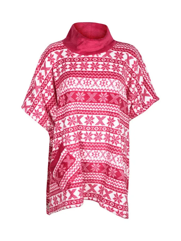 Infiore Poncho navideño de mujer