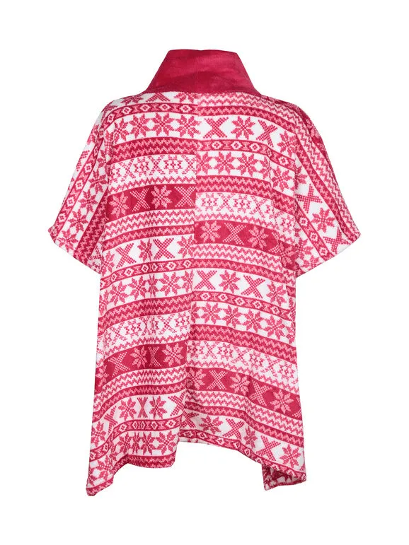 Infiore Poncho navideño de mujer