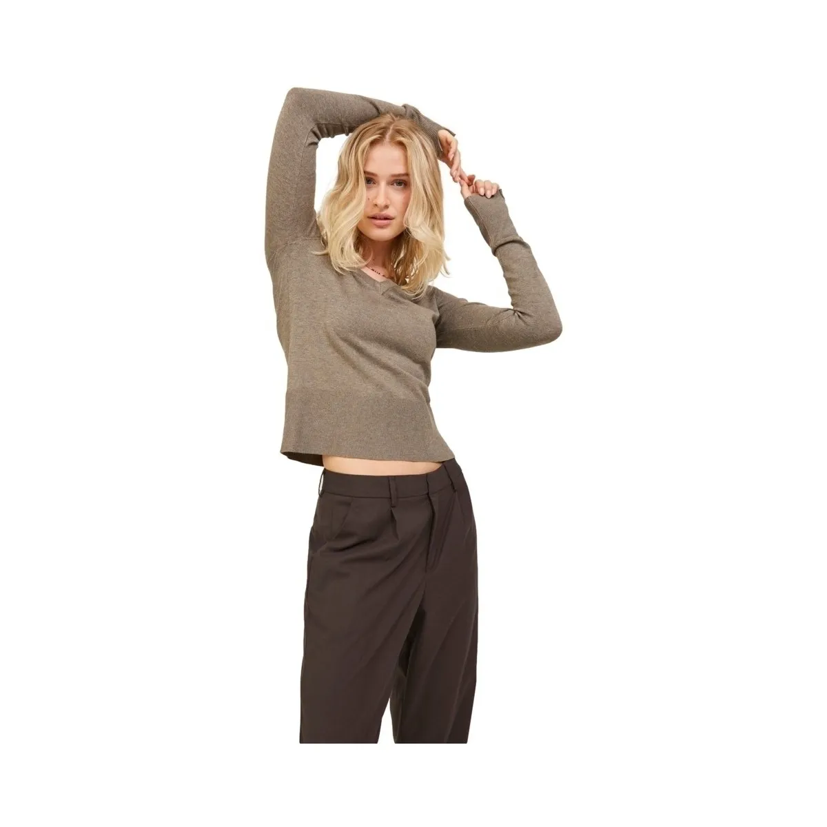 KNIT ARETHA L/S  BRINDLE