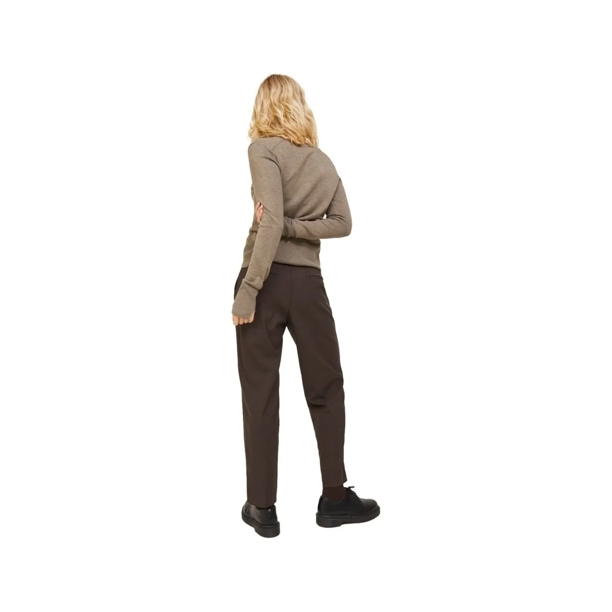 KNIT ARETHA L/S  BRINDLE