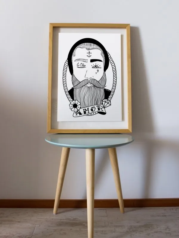 LÁMINA TE ODIO AMOR.