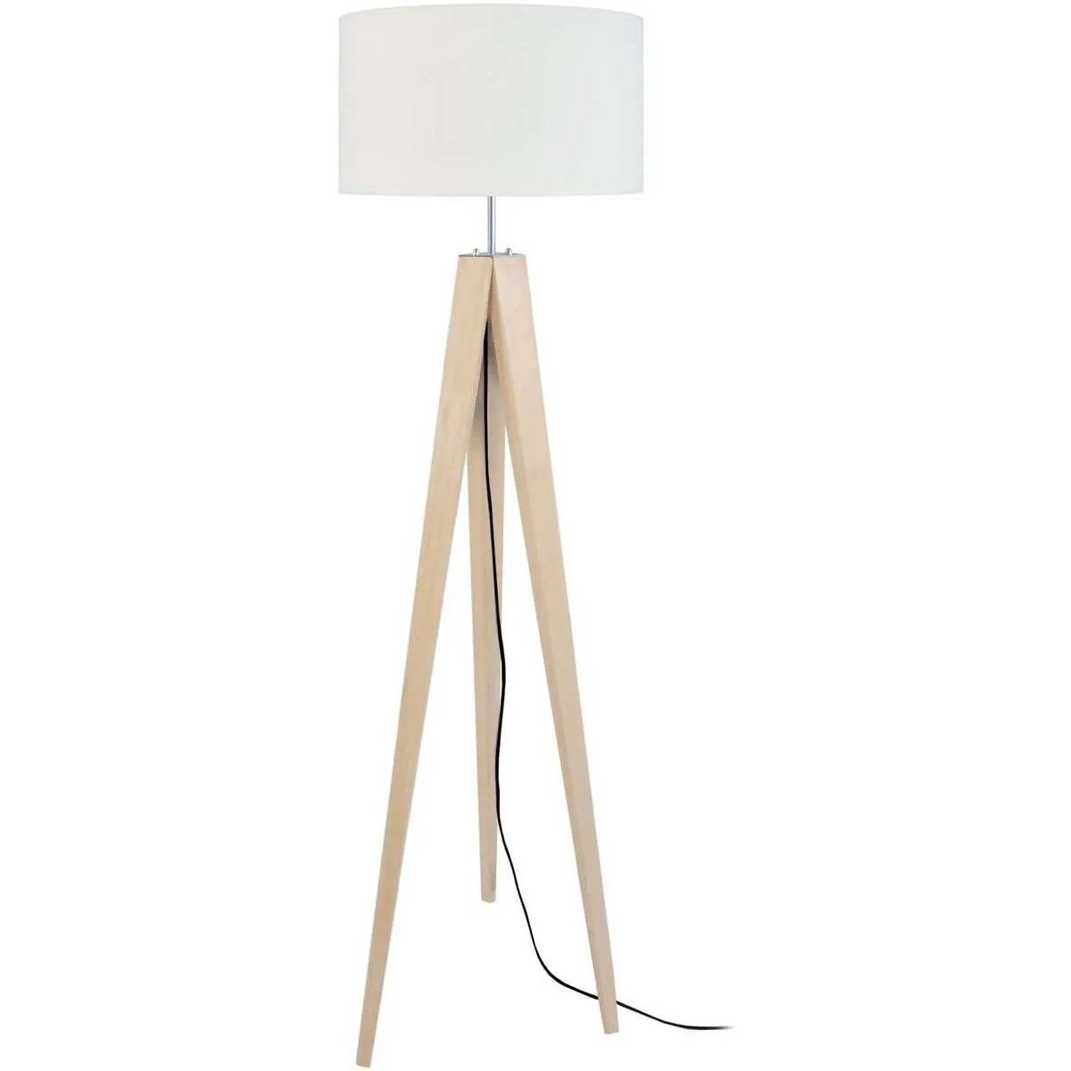 Lámpara de pie pirámide madera Natural y crudo