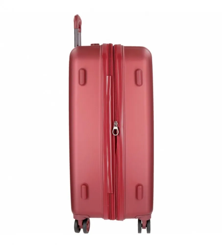 MALETA GRANDE MOVOM WOOD RíGIDA RED 49X70X28CM