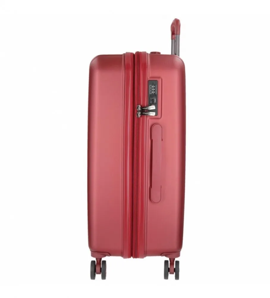 MALETA GRANDE MOVOM WOOD RíGIDA RED 49X70X28CM