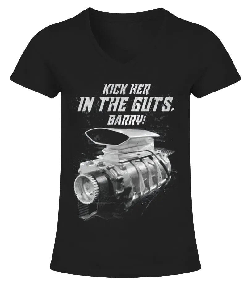 MDMX1006BK. MAD MAX THE LAST OF THE V8S KICK HER IN THE GUTS BARRY! CAMISETA CUELLO PICO MUJER