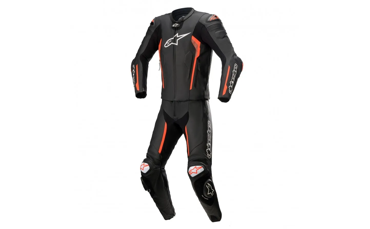 MONO ALPINESTARS MISSILE V2 LEATHER SUIT 2PC NEGRO ROJO |31601221030|