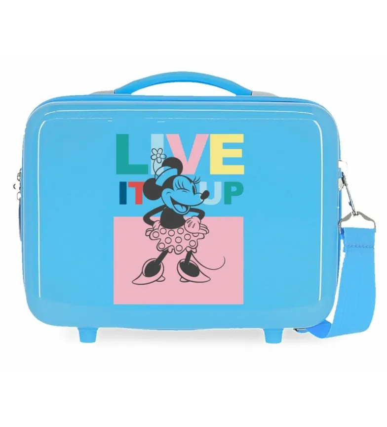 NECESER ABS MINNIE LIVE IT UP ADAPTABLE AZUL CLARO 29X21X15CM