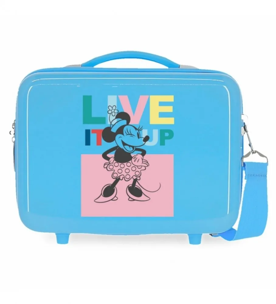 NECESER ABS MINNIE LIVE IT UP ADAPTABLE AZUL CLARO 29X21X15CM