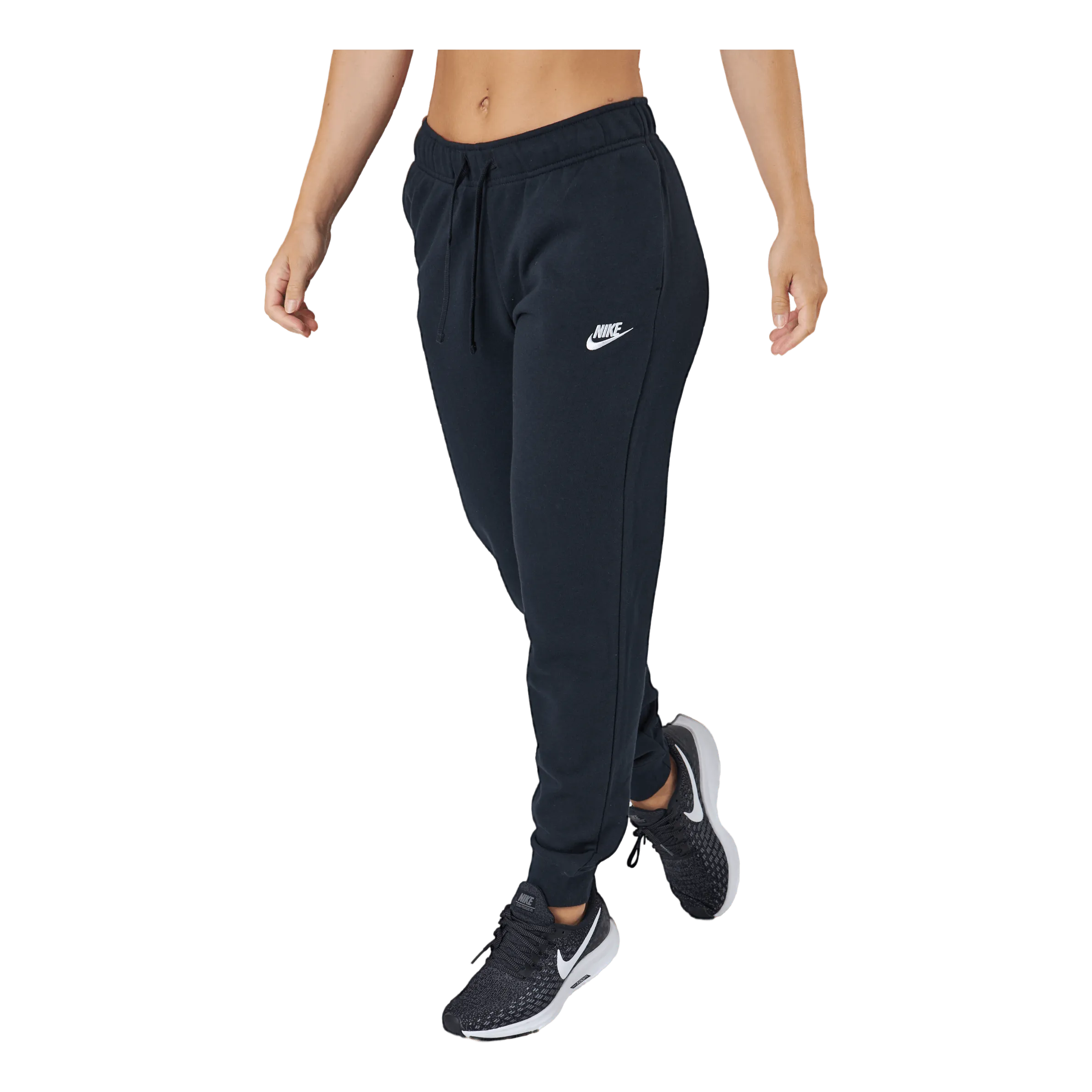 NIKE SPORTSWEAR CLUB FLEECE WOMEN'S MIDRISE JOGGERS BLACK/WHITE
