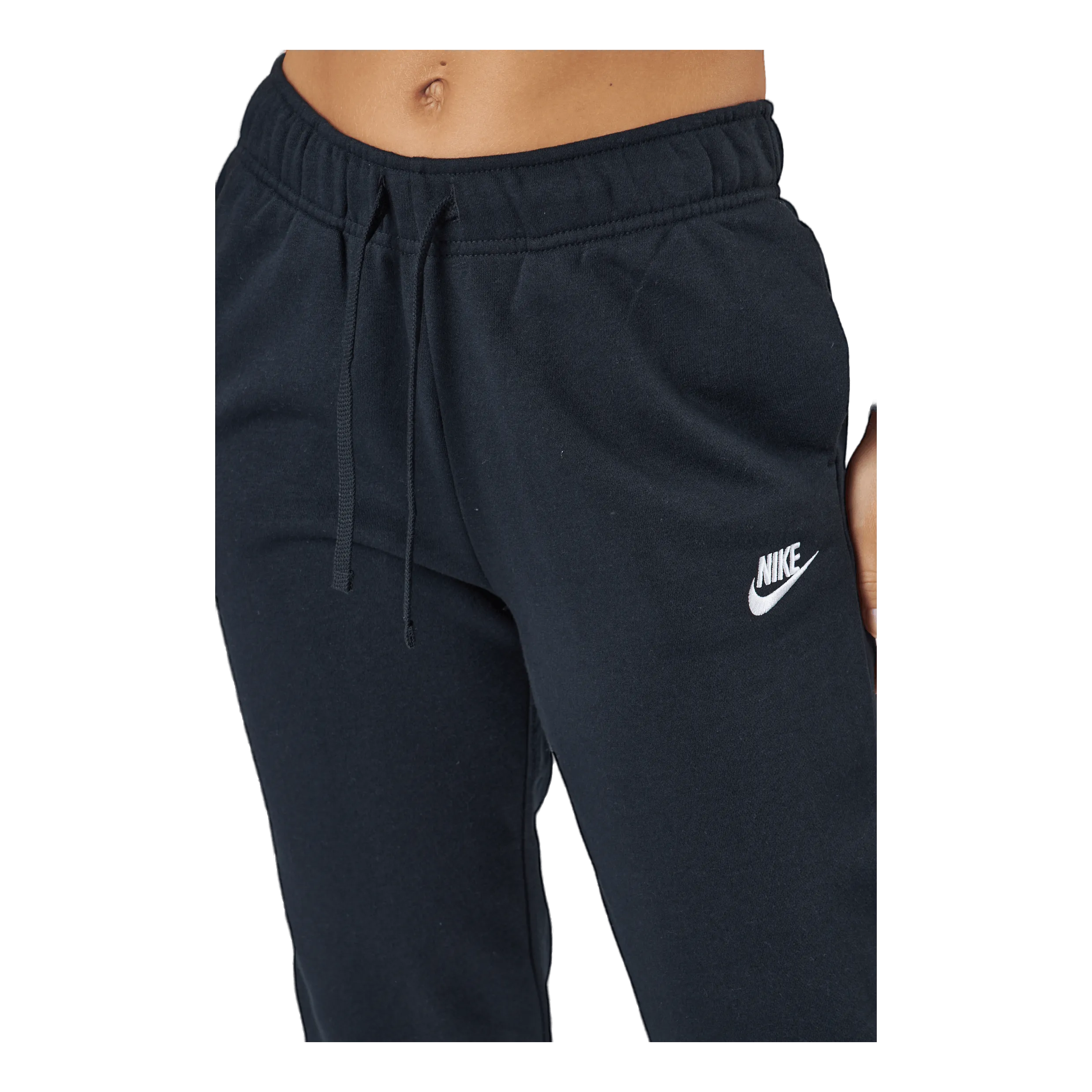 NIKE SPORTSWEAR CLUB FLEECE WOMEN'S MIDRISE JOGGERS BLACK/WHITE