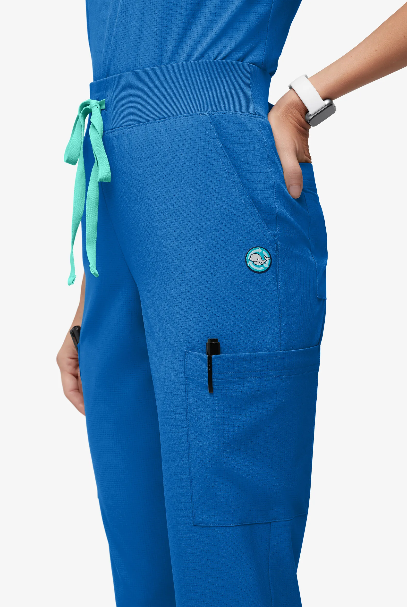 Pantalón médico Easy STRETCH Ecogrid con piernas rectas y 7 bolsillos para mujer