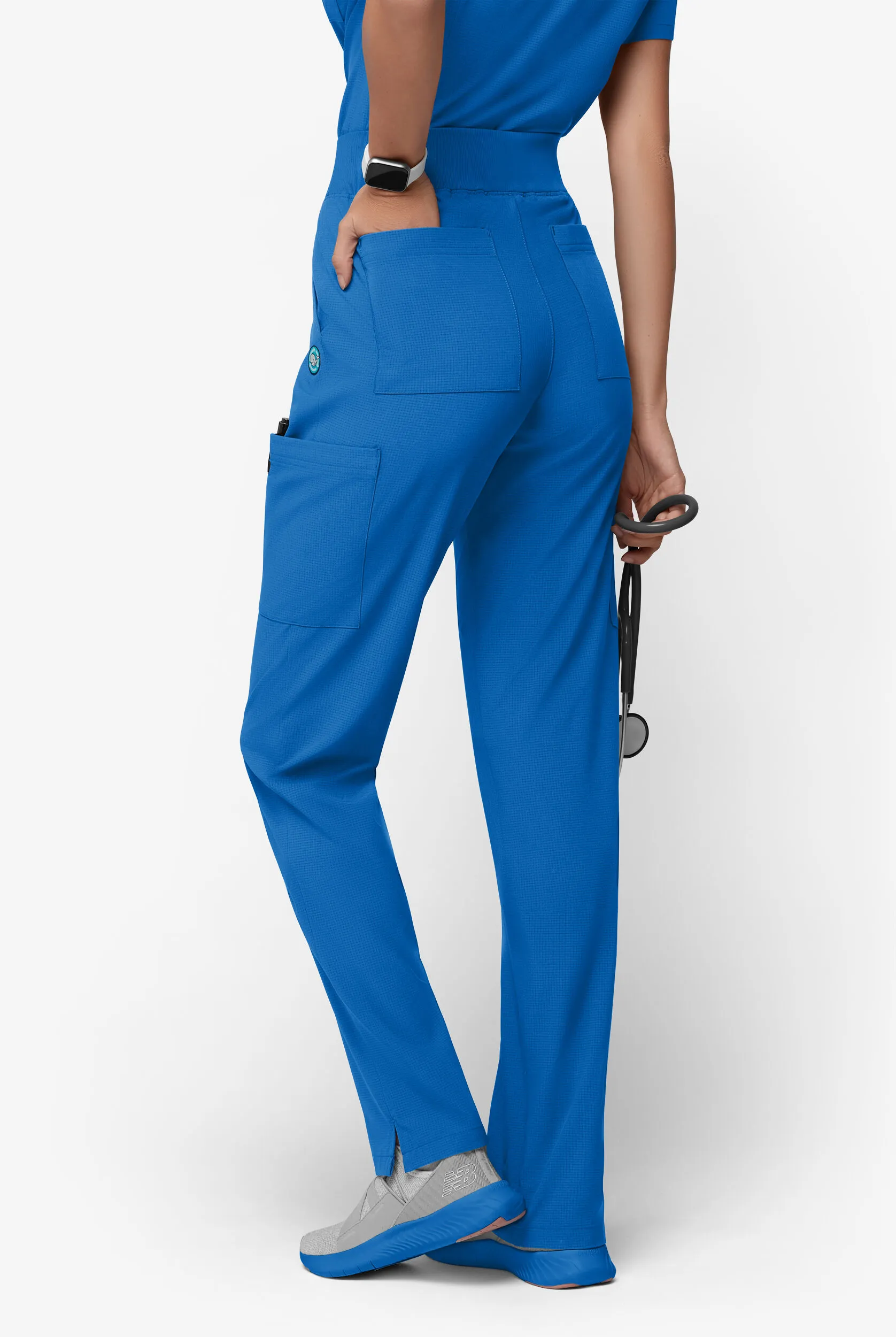 Pantalón médico Easy STRETCH Ecogrid con piernas rectas y 7 bolsillos para mujer