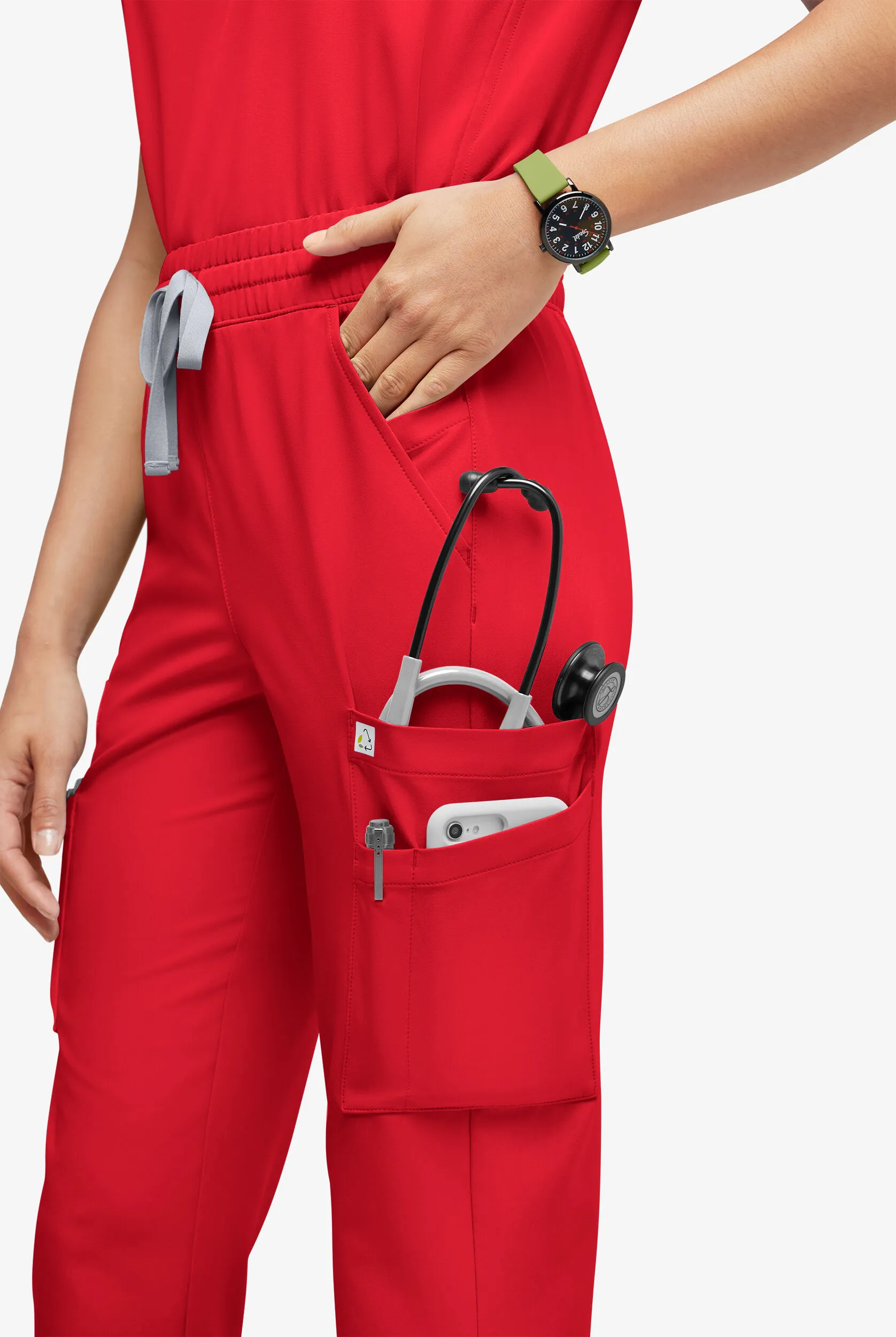 Pantalón médico ReSurge Topaz con cordón ajustable y 11 bolsillos para mujer