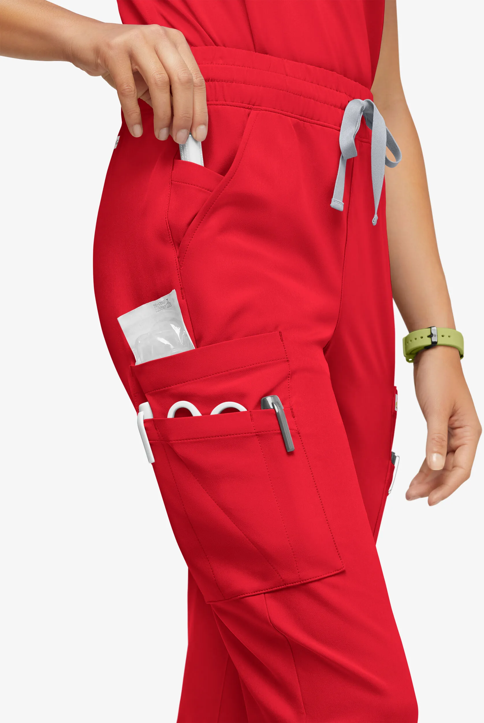 Pantalón médico ReSurge Topaz con cordón ajustable y 11 bolsillos para mujer