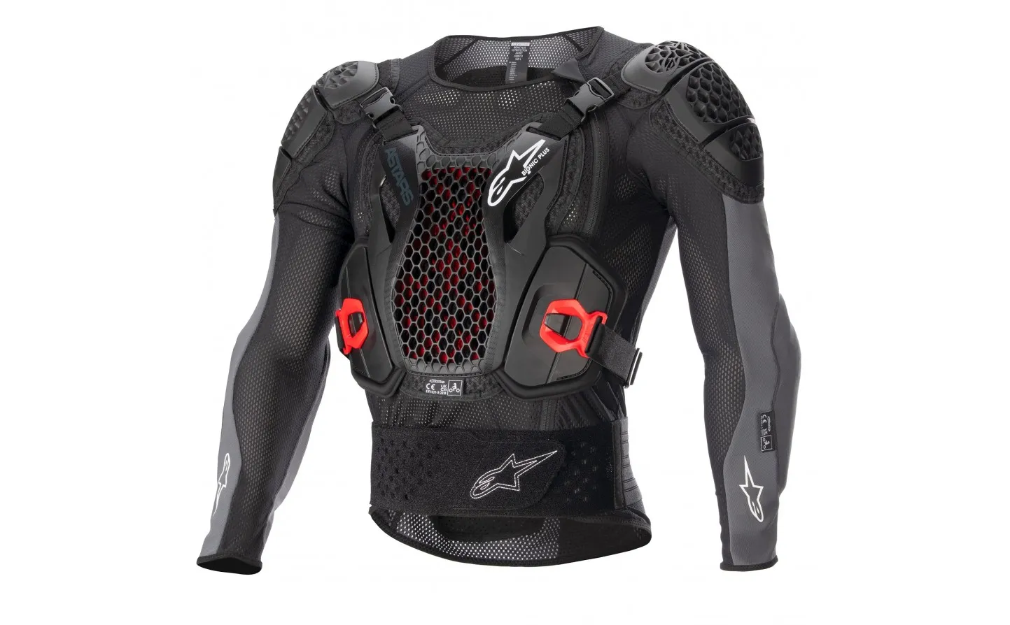 PETO DE PROTECCIóN ALPINESTARS BIONIC PLUS V2 NEGRO ANTHRACITA ROJO |6506723103