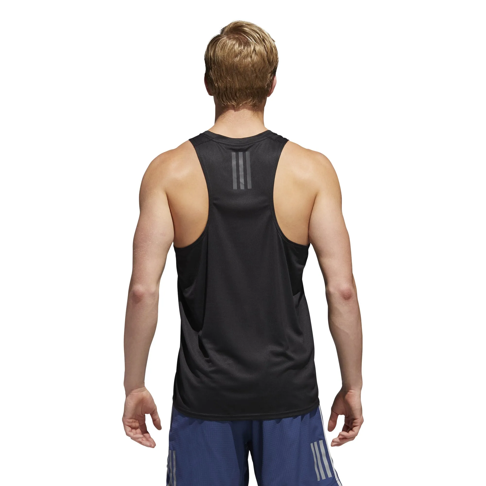 Polera Sin Mangas Running Hombre Adidas Response Negra
